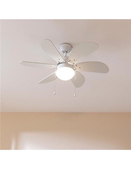 Cecotec EnergySilence Aero 3600 VisionFull White Ventilador de Techo de 50W con Lámpara, 3 Velocidades