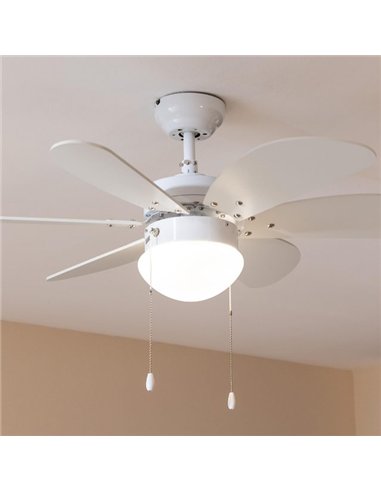Cecotec EnergySilence Aero 3600 VisionFull White Ventilador de Techo de 50W con Lámpara, 3 Velocidades