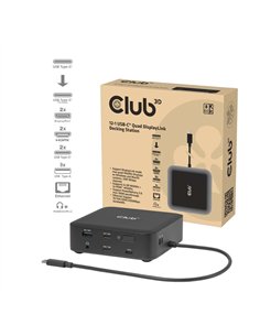 Club 3D CSV-2542 Docking Station USB-C 12 Puertos con DisplayLink, 8K/60Hz + 2×HDMI 4K/60Hz, PD 100W, 2.5G