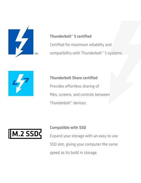 Club 3D CSV-2562 Docking Station Thunderbolt 5 con 12 Puertos, SSD M.2, 2xHDMI, 8K/60Hz