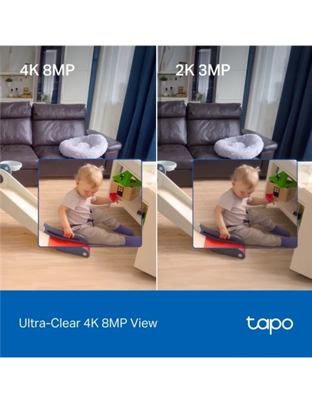 TP-Link Tapo C260 Cámara de Vigilancia 360º Interior, 4K 8MP, Detección IA, Reconocimiento Facial, Visión Nocturna Monitor