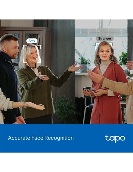 TP-Link Tapo C260 Cámara de Vigilancia 360º Interior, 4K 8MP, Detección IA, Reconocimiento Facial, Visión Nocturna Monitor