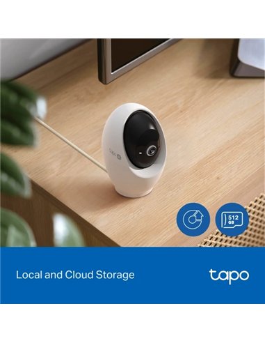TP-Link Tapo C260 Cámara de Vigilancia 360º Interior, 4K 8MP, Detección IA, Reconocimiento Facial, Visión Nocturna Monitor