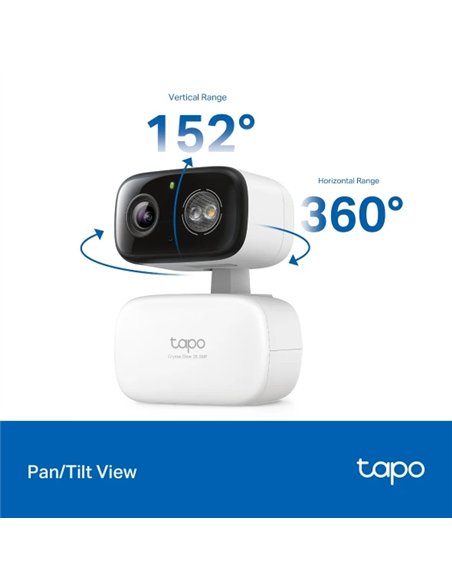 TP-Link Tapo C216 Cámara de Vigilancia 360º Interior/Exterior, 2K 3MP, Detección IA Gratuita, Visión Nocturna