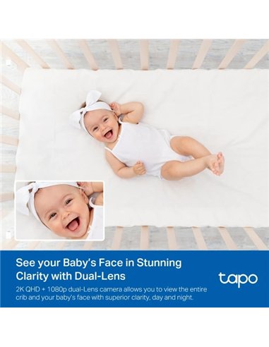 TP-Link Tapo C840 Cámara para Bebés WiFi 2K QHD Visión Nocturna Audio Bidireccional Monitor