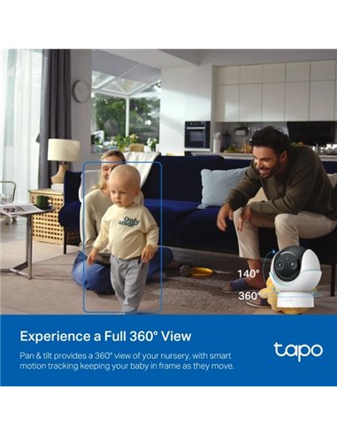 TP-Link Tapo C840 Cámara para Bebés WiFi 2K QHD Visión Nocturna Audio Bidireccional Monitor