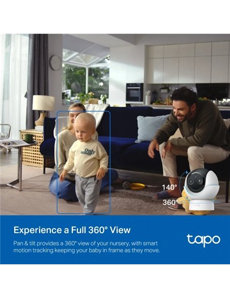 TP-Link Tapo C840 Cámara para Bebés WiFi 2K QHD Visión Nocturna Audio Bidireccional Monitor