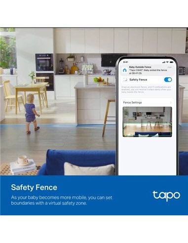 TP-Link Tapo C840 Cámara para Bebés WiFi 2K QHD Visión Nocturna Audio Bidireccional Monitor