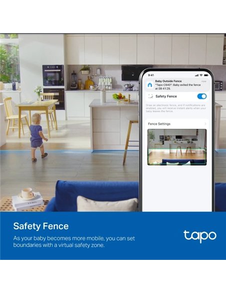 TP-Link Tapo C840 Cámara para Bebés WiFi 2K QHD Visión Nocturna Audio Bidireccional Monitor