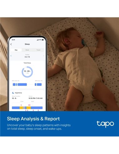 TP-Link Tapo C840 Cámara para Bebés WiFi 2K QHD Visión Nocturna Audio Bidireccional Monitor