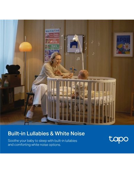 TP-Link Tapo C840 Cámara para Bebés WiFi 2K QHD Visión Nocturna Audio Bidireccional Monitor
