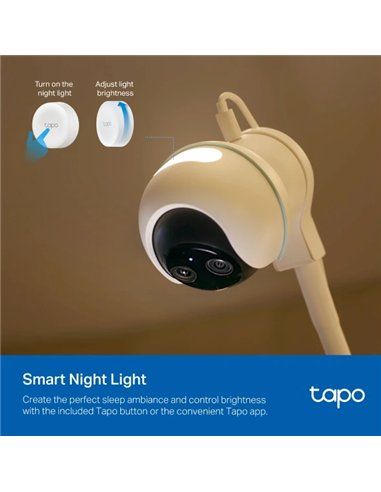 TP-Link Tapo C840 Cámara para Bebés WiFi 2K QHD Visión Nocturna Audio Bidireccional Monitor