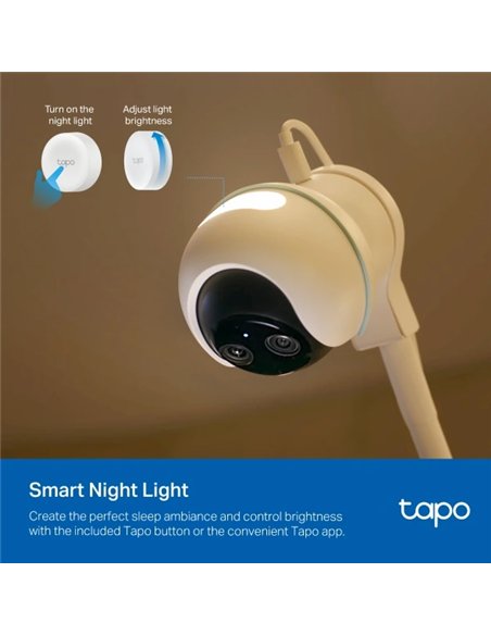 TP-Link Tapo C840 Cámara para Bebés WiFi 2K QHD Visión Nocturna Audio Bidireccional Monitor