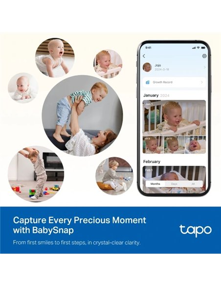 TP-Link Tapo C840 Cámara para Bebés WiFi 2K QHD Visión Nocturna Audio Bidireccional Monitor