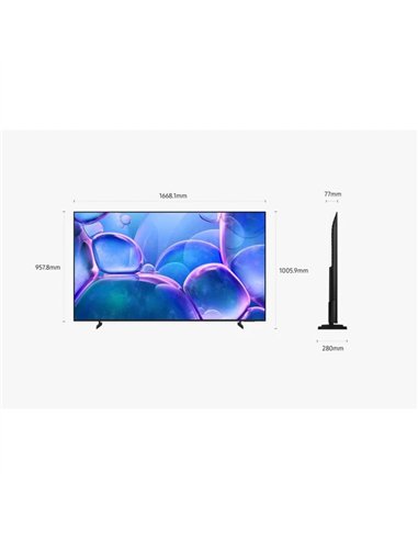Samsung TU75U7025FK 75" LED 4K Crystal UltraHD Smart TV HDR10+ Gaming Hub Televisor