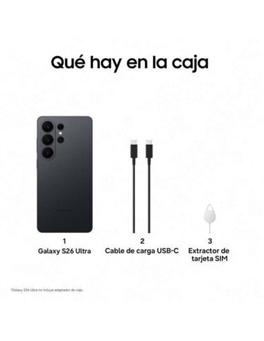 Samsung Galaxy S26 Ultra 12/512GB 5G Negro Smartphone