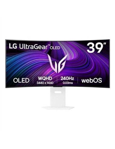 LG 39GX90SA-W 39" OLED WQHD 240Hz G-SYNC FreeSync Smart USB-C Blanco Monitor Curvo Gaming