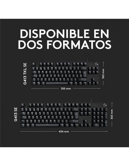 Logitech G413 TKL SE Teclado Gaming Mecánico Retroiluminado