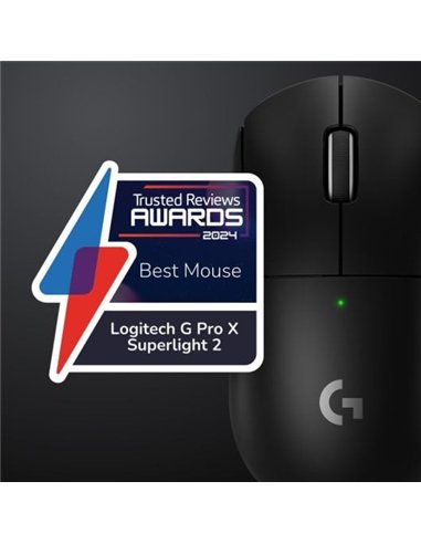 Logitech G PRO X Superlight 2 Lightspeed Ratón Inalámbrico Gaming Negro 44000 DPI