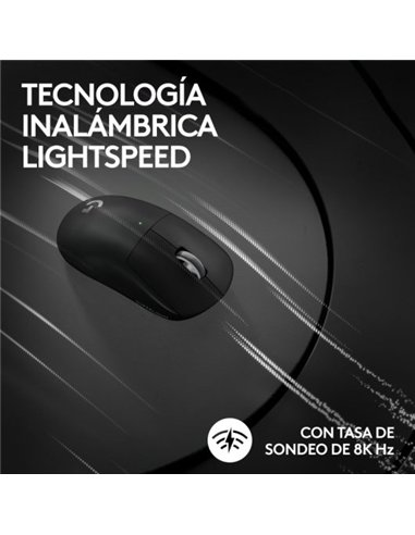 Logitech G PRO X Superlight 2 Lightspeed Ratón Inalámbrico Gaming Negro 44000 DPI