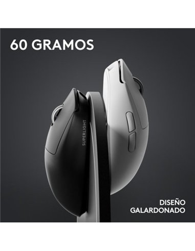 Logitech G PRO X Superlight 2 Lightspeed Ratón Inalámbrico Gaming Negro 44000 DPI