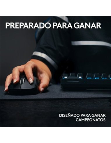 Logitech G PRO X Superlight 2 Lightspeed Ratón Inalámbrico Gaming Negro 44000 DPI