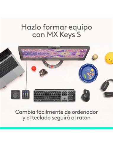 Logitech MX Master 4 Inalámbrico RF + Bluetooth 8000 DPI Grafito 8 Botones Ergonomía