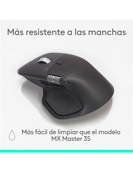 Logitech MX Master 4 Inalámbrico RF + Bluetooth 8000 DPI Grafito 8 Botones Ergonomía