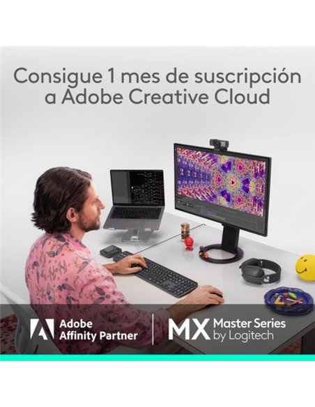 Logitech MX Master 4 Inalámbrico RF + Bluetooth 8000 DPI Grafito 8 Botones Ergonomía