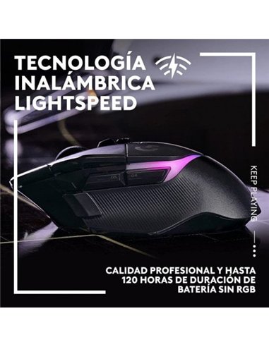 Logitech G G502 X Plus Lightspeed Ratón Inalámbrico RGB Gaming 25600 DPI Negro