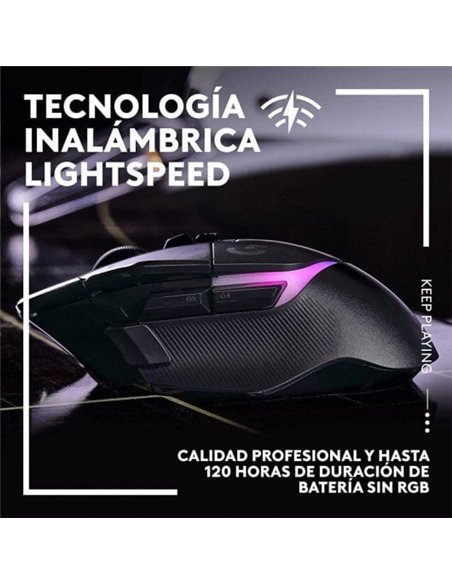 Logitech G G502 X Plus Lightspeed Ratón Inalámbrico RGB Gaming 25600 DPI Negro