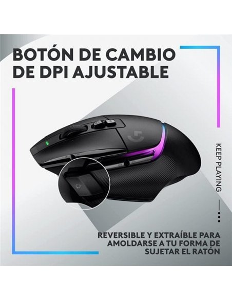 Logitech G G502 X Plus Lightspeed Ratón Inalámbrico RGB Gaming 25600 DPI Negro