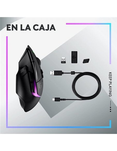 Logitech G G502 X Plus Lightspeed Ratón Inalámbrico RGB Gaming 25600 DPI Negro