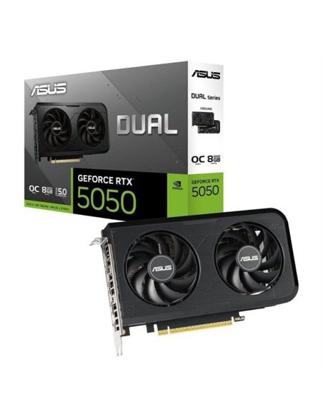 Asus Dual GeForce RTX 5050 OC Edition 8GB GDDR6 Reflex 2 RTX AI DLSS4 Tarjeta Gráfica