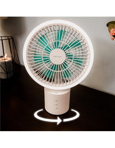 Cecotec Energysilence 8000 Portable Light Desk Ventilador de Sobremesa de Batería con 8000mah