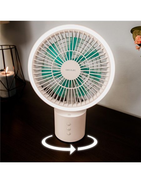Cecotec Energysilence 8000 Portable Light Desk Ventilador de Sobremesa de Batería con 8000mah
