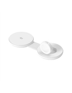 Conceptronic GORGON04W Cargador Inalámbrico Qi2 25W para iPhone y Apple Watch Blanco
