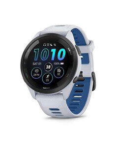 Garmin Forerunner 265 46mm Bisel Negro con Carcasa en Blanco, Correa de Silicona en Blanco/Azul