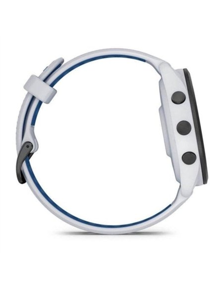 Garmin Forerunner 265 46mm Bisel Negro con Carcasa en Blanco, Correa de Silicona en Blanco/Azul