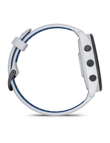 Garmin Forerunner 265 46mm Bisel Negro con Carcasa en Blanco, Correa de Silicona en Blanco/Azul