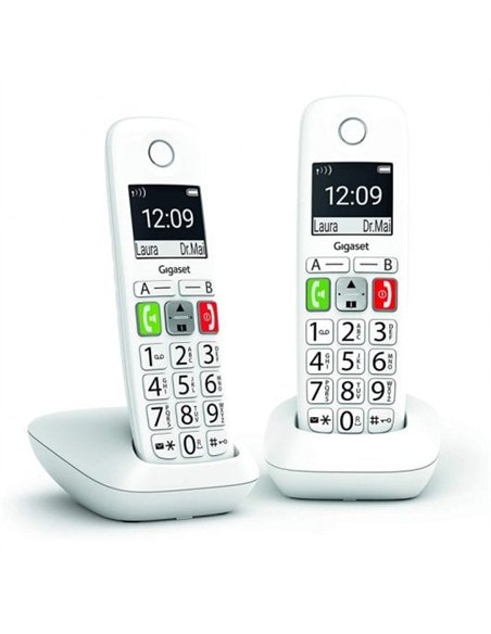 Gigaset E290 Duo Pack de Teléfonos Inalámbricos Dect Blancos