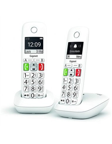 Gigaset E290 Duo Pack de Teléfonos Inalámbricos Dect Blancos