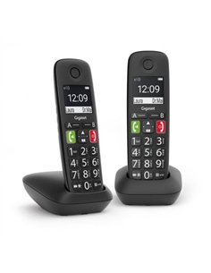 Gigaset E290 Duo Pack de Teléfonos Inalámbricos Dect Negros