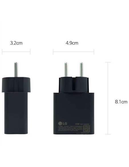 LG EAY65910811 Cargador de Portátil USB-C 65W Negro