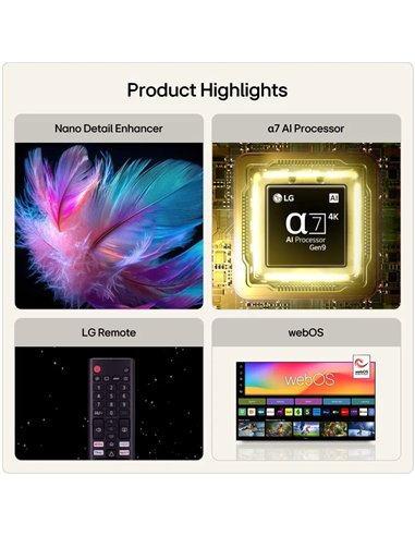 LG 50NU850B6LA 50" NanoCell LED 4K UltraHD 60Hz Smart TV HDR10 Pro Televisor