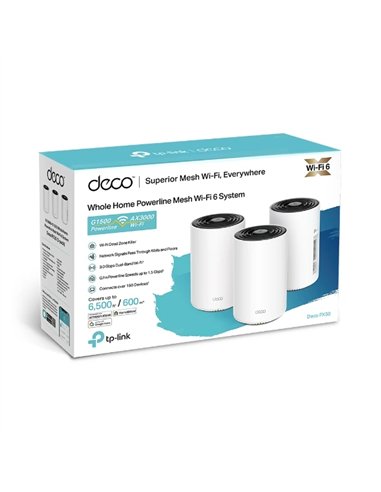 TP-Link Deco PX50 Sistema Wi-Fi 6 Mesh AX3000 + PLC G1500