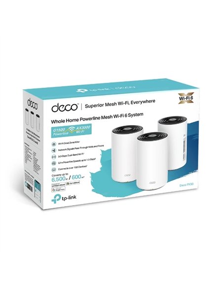 TP-Link Deco PX50 Sistema Wi-Fi 6 Mesh AX3000 + PLC G1500