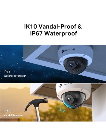 TP-Link VIGI C230I Cámara IP Domo Exterior 2.8mm 3MP PoE