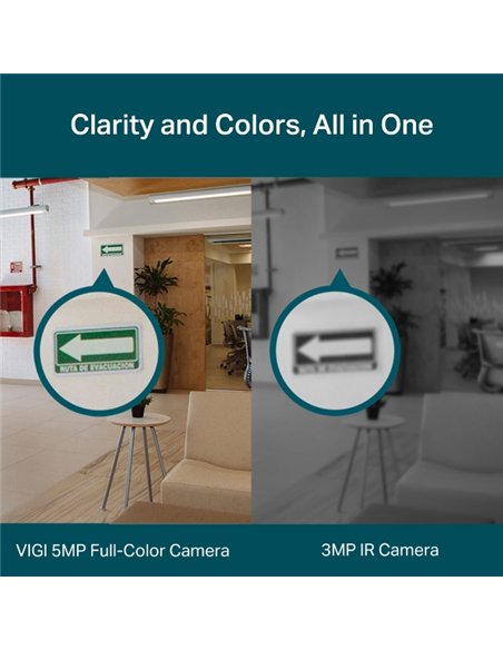 TP-Link VIGI C450 Cámara IP Turret Exterior 2.8mm Full Color 5MP PoE