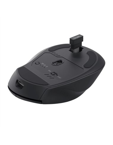 Trust Niven Ratón Inalámbrico Recargable Bluetooth/2.4GHz 3200 DPI Negro